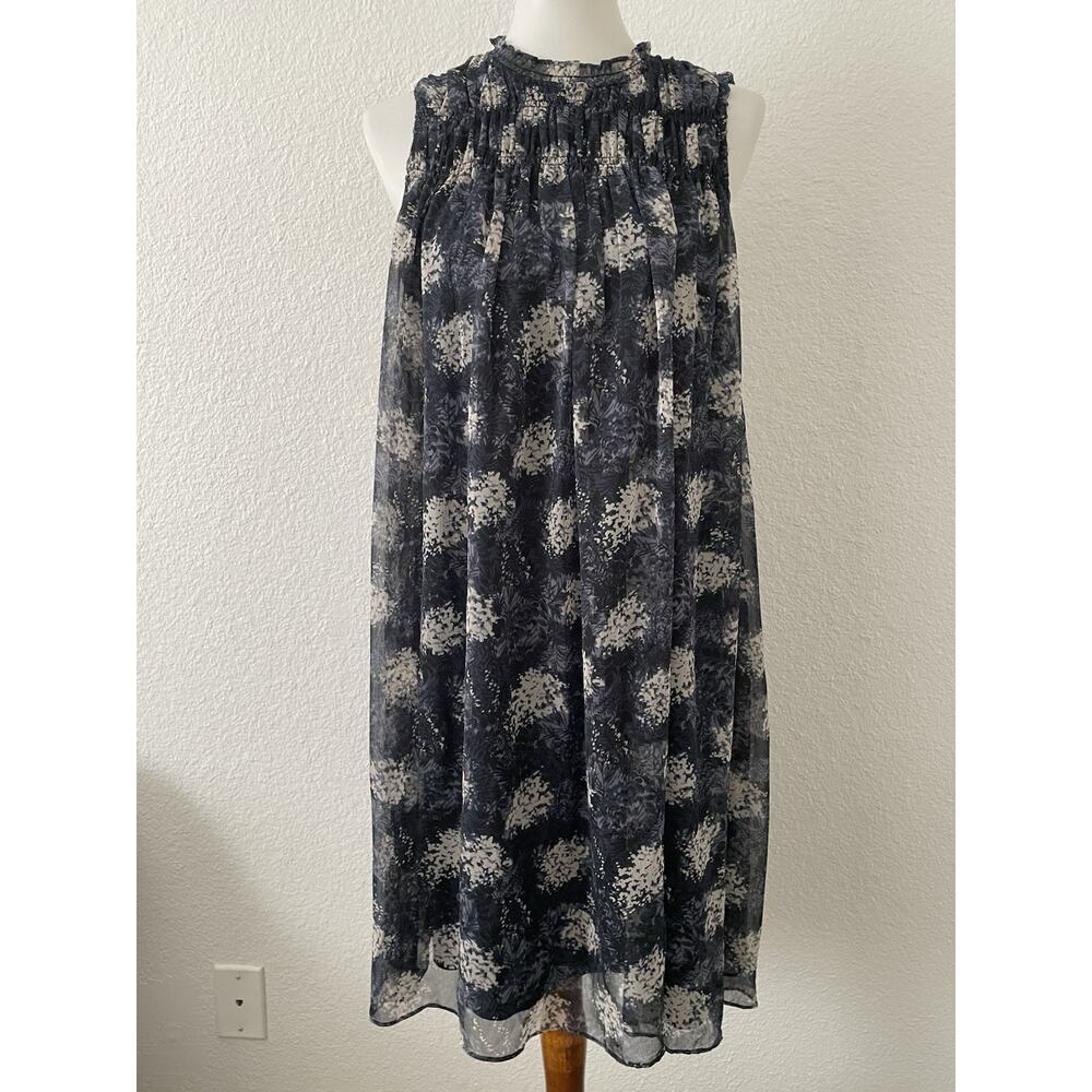 Joie Dress Mini Multicolor Baltic Print Smocked Lined